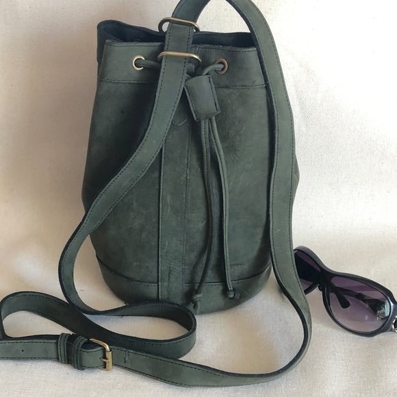 Pegabo Handbags - Pegabo Cross Body  Suede Bucket Bag - Purse